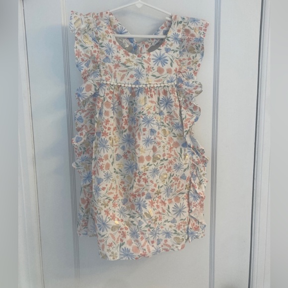 Girls Shabby Chic Spring Ruffle Dress with matching scrunchie, NWT, size 6 - Picture 2 of 4